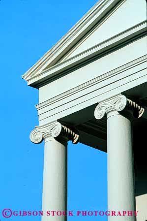 Stock Photo #6109: keywords - architecture column columns design greek pattern pillar round style support tradition traditional vert white
