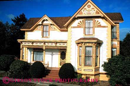 Stock Photo #1697: keywords - architecture cute decorate ferndale gingerbread home horz house not ornate released traditional trim victorian