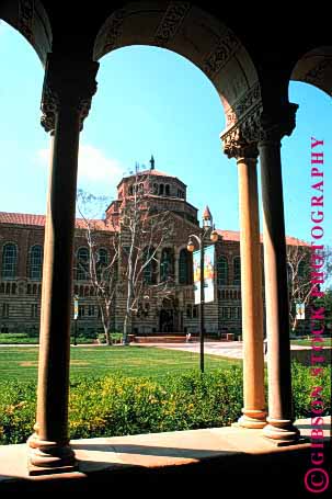 Stock Photo #1699: keywords -  angeles arch architecture bearing california column curve engineer load los of post round university vert