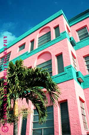 Stock Photo #1702: keywords -  americana architecture art beach colorful deco decorate design miami style vert