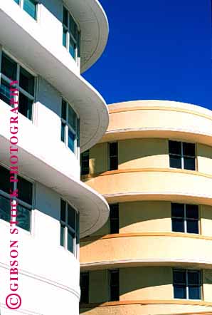 Stock Photo #1704: keywords - americana architecture art beach colorful curve deco decorate design miami round style vert