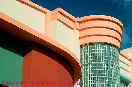Stock Photo #16383: keywords -  angle architectural architecture art arts beach building buildings center color colorful colors corner curve curved curves curving deco design designed designs florida gleason horz miami modern paint painted pastel pastels performing right round rounded shape shaped shapes square style styled styles