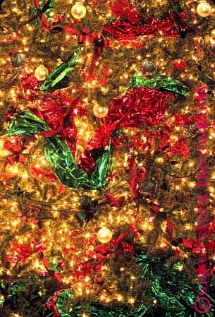 Stock Photo #1727: keywords -  abstract christmas decoration holiday lights pattern ribbon sparkle tree vert