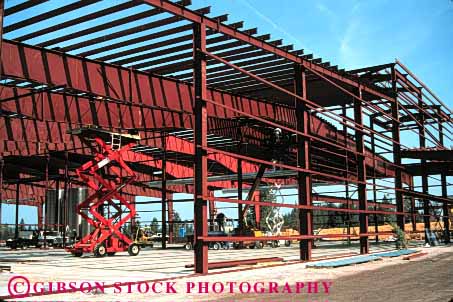 Stock Photo #1747: keywords - beam building construction engineer frame geometric geometry girder horz industry post steel
