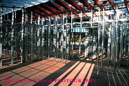 Stock Photo #1761: keywords -  build construction frame geometric geometry home horz house industry metal modern new steel