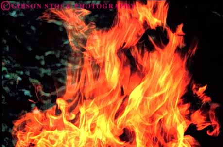 Stock Photo #3421: keywords - abstract bright burn burning burns color disaster fire fires flame flames flaming forest heat horz hot orange simulated yellow
