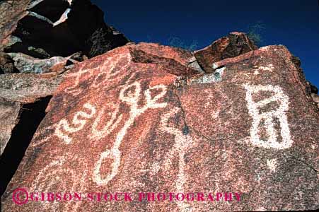 Stock Photo #1802: keywords -  american ancient art california communicate corn depict history horz indian native old petroglyph prehistoric primitive record represent rock scrape springs symbol