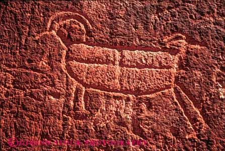 Stock Photo #6101: keywords -  american animal area art artwork canyon etch glen horz indian national native petroglyph prehistoric primitive recreation rock scrape scratch sheep symbol