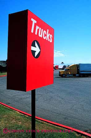 Stock Photo #1820: keywords -  sign stop truck trucking vert
