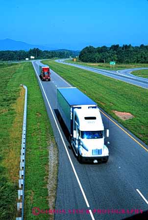 Stock Photo #1826: keywords -  carolina clean commerce divided green highway industry motion north shipping transportation truck trucking vert