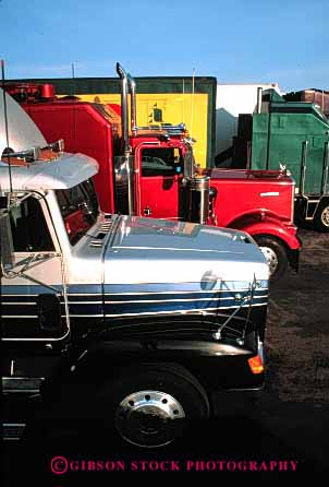 Stock Photo #1828: keywords - arizona clean colorful commerce industry parked row shiny shipping stop transportation truck trucking trucks vert