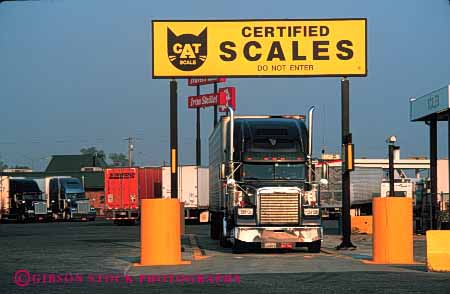 Stock Photo #1836: keywords -  california commerce horz industry load scale scales shipping sign stop transpor truck trucking trucks weigh weight