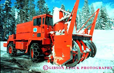 Stock Photo #1856: keywords -  chains equipment heavy horz machine plow powerful road snow street tool traction winter