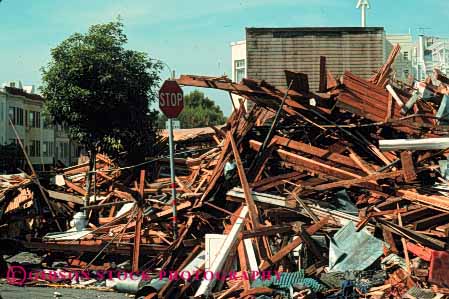 Stock Photo #1868: keywords -  apart building claim collapsed damage danger destruction disaster earthquake fall francisco horz insurance loss property risk san shake vibrate