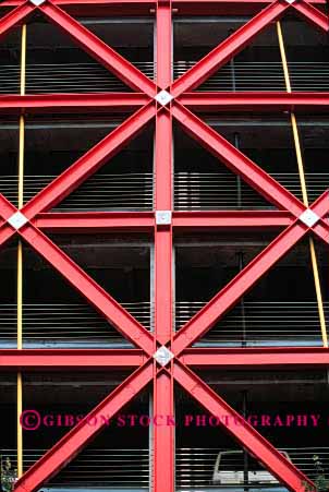 Stock Photo #1874: keywords - berkeley building california construction crisscross damage diagonal diagonalls diagonally earthquake exterior garage geometric geometry grid metal modern network new parking pattern prevent red reinforce reinforced reinforcement reinforcements reinforcing resist resistance resistant resisting resists retrofit retrofits retrofitted retrofitting rigid stability stable stablize stablizes stablizing steel strength strengthen strengthens strong sturdy vert