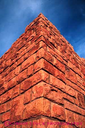 Stock Photo #6097: keywords - angle block brow corner masonry point rectangle rectangles red sandstone sharp stone triangle vert wall
