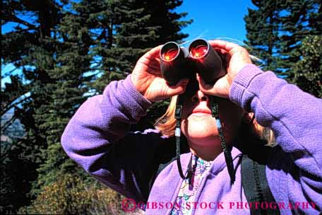 Stock Photo #1892: keywords -  binocular child girl horz model play released see sight vision