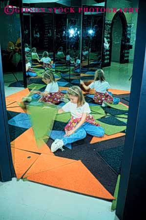 Stock Photo #6096: keywords - confuse confusing girl glass in mirror mirrors old play reflection reflections seven vert year