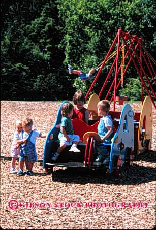 Stock Photo #1900: keywords -  climb exercise hang play playground social together vert