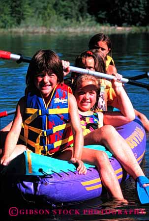 Stock Photo #1915: keywords -  flotation girls group kayak lake model paddl play recreation relax released safety social summer talk together vert vest water