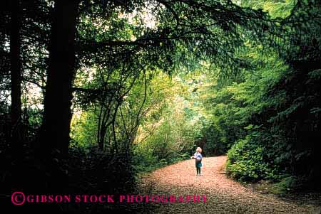 Stock Photo #1953: keywords -  abandon abandoned alone child diminutive forest girl horz in infant isolate lonely lonliness lost released separate small solitude strand stranded trail washington