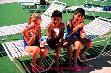 Stock Photo #1985: keywords -  asian boy children drink ethnic food friend gender girl group hispanic horz mix model outdoor park play recreation released share social summer water