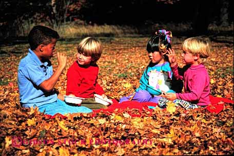 Stock Photo #1995: keywords -  children ethnic gender group horz mix model p picnic released social