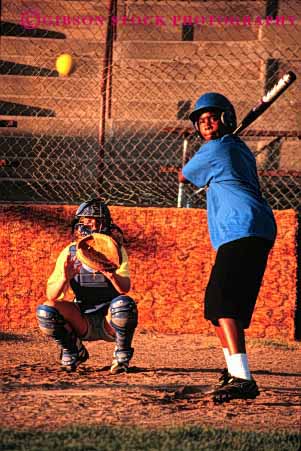 Stock Photo #2046: keywords - african american ball baseball batter black boy child coordination ethnic exercise game home not outdoor plate released sport team vert