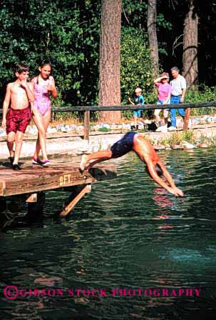 Stock Photo #2071: keywords -  boy camp child children dive education girl not play pond recreation released retreat social summer swim vert water