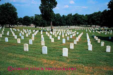 Stock Photo #2115: keywords -  arlington cometary commemorate dead death historic horz line loss national remembrance row sad tribute virginia visit war