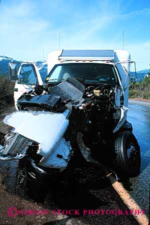 Stock Photo #2130: keywords -  accident accidents car cars caution claim collision collisions crash damage danger injury insurance loss property traffic truck vehicle vehicles vert wreck wrecked