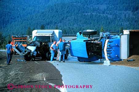 Stock Photo #2133: keywords -  ac accident accidents caution claim collision collisions crash damage danger driver horz injury insurance loss property traffic truck trucks vehicle vehicles wreck wrecked