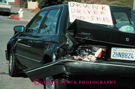 Stock Photo #2136: keywords -  accident accidents alcohol anger car cars caution claim collision collisions crash damage danger drinking driver driving drunk horz injury insurance loss owner property sign signs traffic vehicle vehicles wreck wrecked