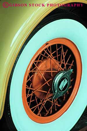 Stock Photo #2148: keywords -  antique auto car classic collectors colorful paint round rubber shiny tire vehicle vert vintage wheel