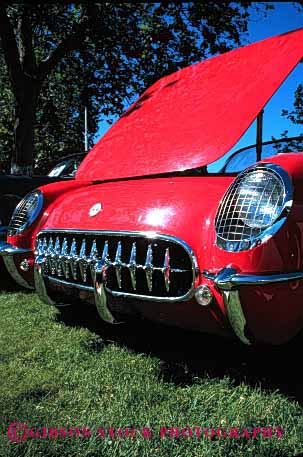 Stock Photo #2149: keywords -  antique auto car chrome classic collectors colorful corvette custom hot paint red rod shiny valuable vehicle vert vintage