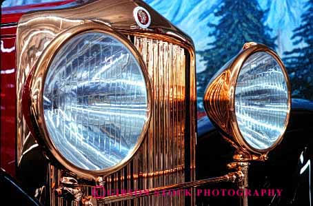 Stock Photo #2151: keywords -  antique auto car chrome classic clean collectors colorful headlamps horz paint shiny vehicle vintage