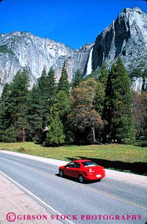 Stock Photo #2163: keywords -  auto california car drive fall highway moving national park road rural scenic street transportation valley vehicle vert yosemite