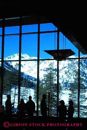 Stock Photo #2197: keywords -  architecture glass grid mountain pictur silouette snow square tall vert view winter