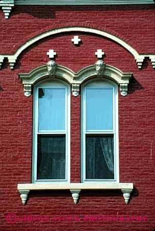 Stock Photo #2198: keywords -  architecture brick building design glass historic old square traditional vert window