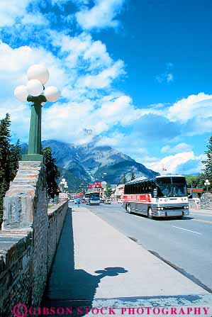Stock Photo #14619: keywords - alberta banff bus buses busing canada commercial destination downtown mass road roads street streets tour touring tours town towns transit transportation travel traveler travelers urban vacation vehicle vert