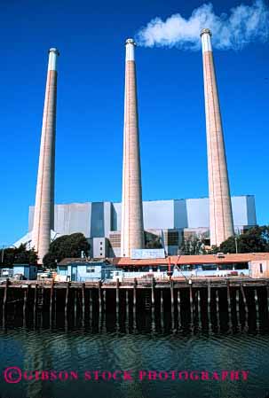 Stock Photo #2205: keywords -  & air bay california count e electrical equipment exhaust generate generates generating generation hardware high industry morro morrow parallel pg plant plants pollution site stack stacks steam steel tall technology three vert wa