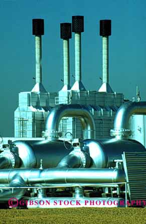 Stock Photo #2208: keywords - clean energy equipment gas hardware natural new paint processing pumps shiny silver stacks station storage tank technology vert