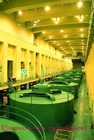 Stock Photo #2210: keywords -  big coulee dam electricity energy equipment generate grand grid house huge hydroelectric industry large machine power powerful technology turbine vert washington