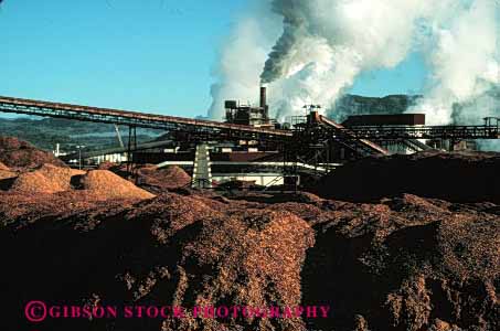 Stock Photo #2215: keywords -  air california chips factory horz industry manufacture mill natural paper pollution pulp resource steam ukiah waste wood