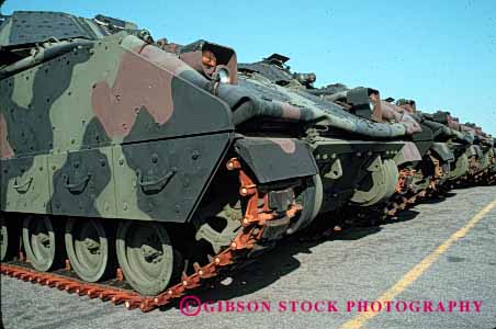 Stock Photo #2222: keywords -  aluminum bradley camouflage disguise factory fighting horz lot machine manufacture manufacturing metal military paint vehicle war