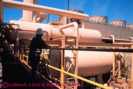 Stock Photo #3406: keywords -  california electricity energy equipment generation geothermal holtville horz industry model plant power released steam technician