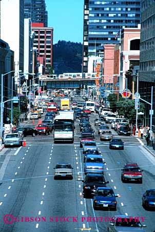 Stock Photo #2267: keywords -  california downtown francisco san traffic tran vert