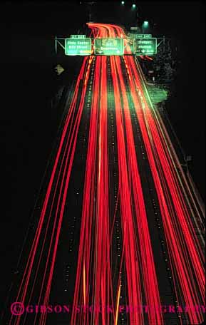 Stock Photo #2287: keywords -  ab angeles blur california car commute congestion distort drive dusk freeway highway interstate light los motion movement night road streaks street tail traffic transportation vehicle vert