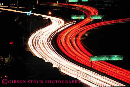 Stock Photo #2288: keywords -  abstract blur bright california car commute congestion curve distort drive dusk exposure francisco freeway highway horz hour interstate light long motion movement night red road rush san streaks street time traffic transportation vehicle