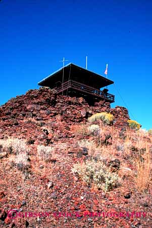 Stock Photo #2325: keywords -  alarm cabin california communicate elevated emergency fire forest high hilltop isolated lookout modoc observe panoramic remote report smoke station vert view